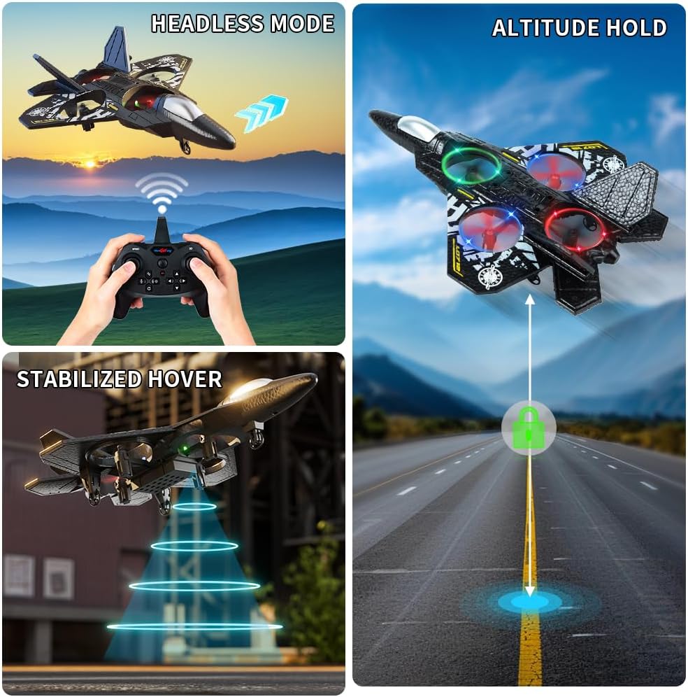 Remote Control Flying Can RC Fighter Jet Toy | 360° Flips | Remote Control Plane for Kids – Baby ...