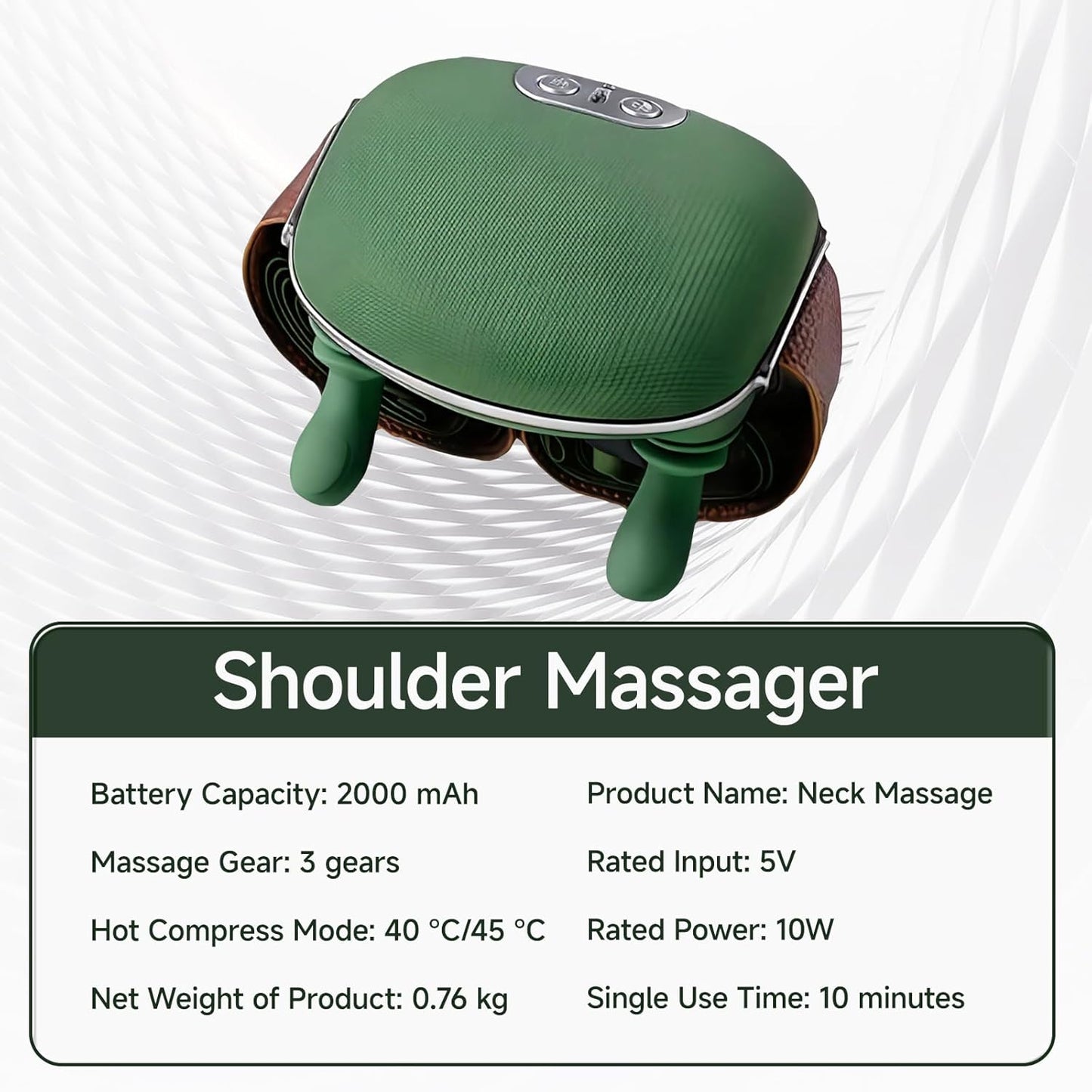 Smart Massager with Heat for Neck, Shoulder, Legs pain relief