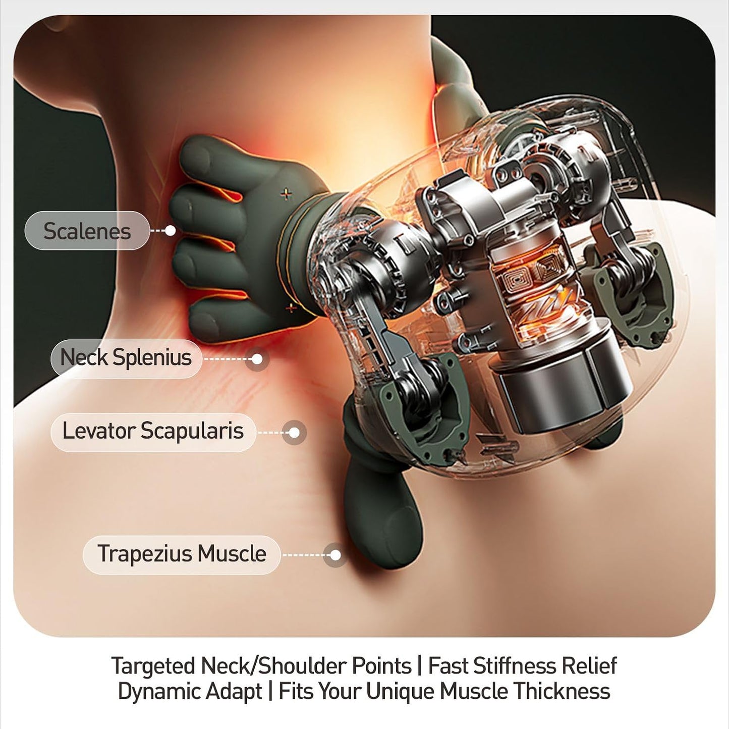 Smart Massager with Heat for Neck, Shoulder, Legs pain relief