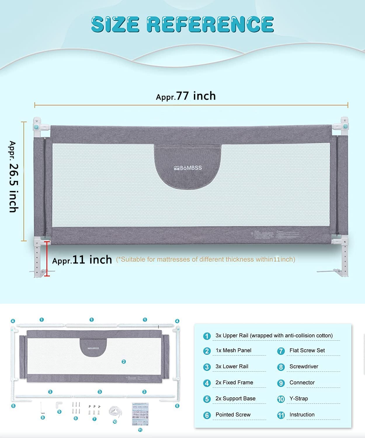 Baby Bed Side Railing