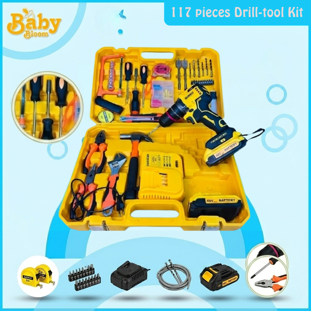 DeWalt commercial use 117 pcs drill machine set