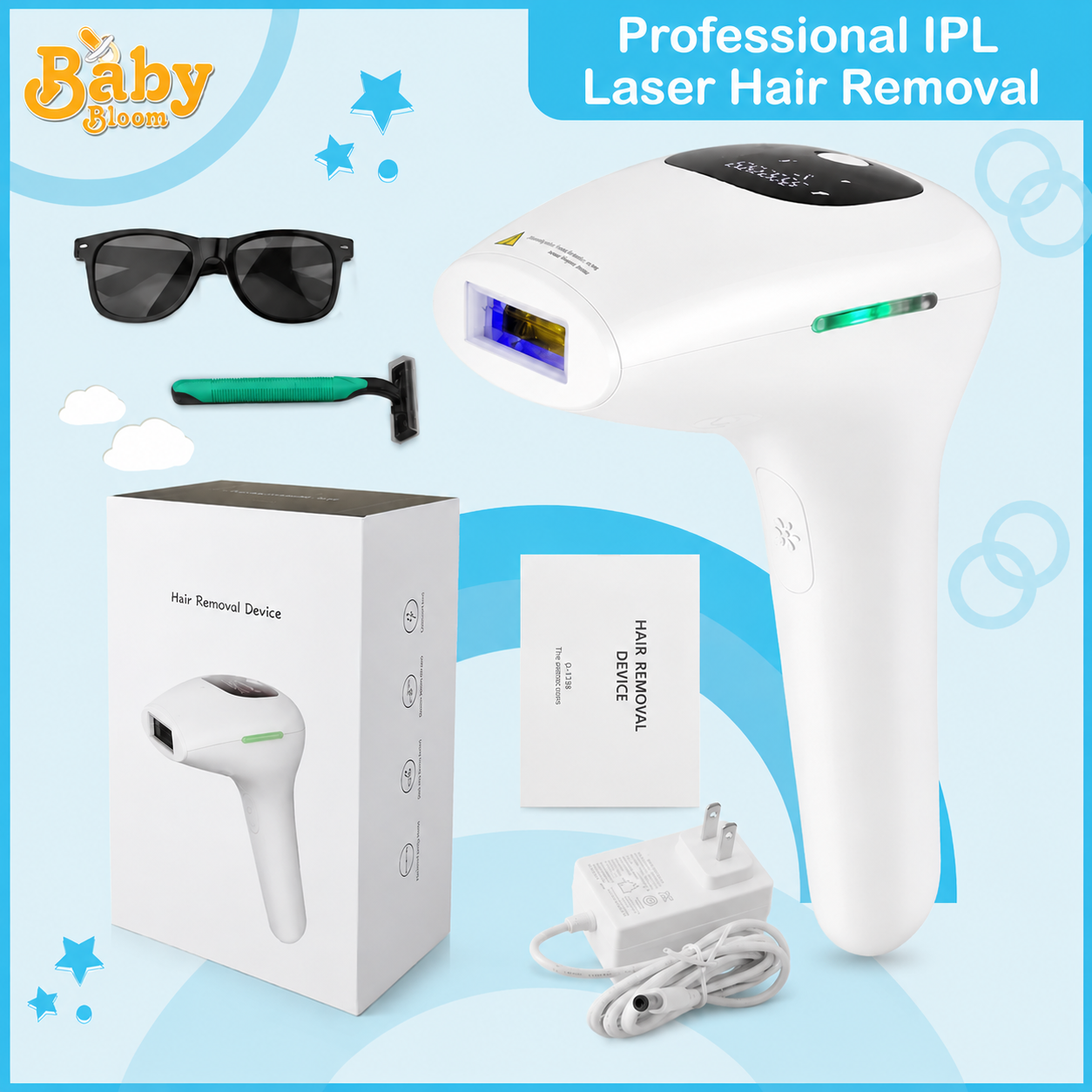 Professional IPL Laser Hair Removal Device | 999,999 Flashes | Full Body