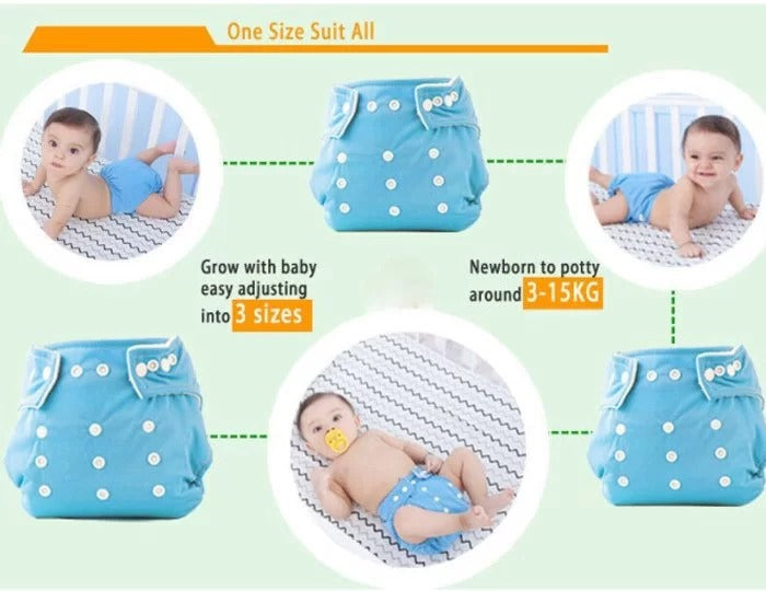 Baby Washable Flexible Diapers