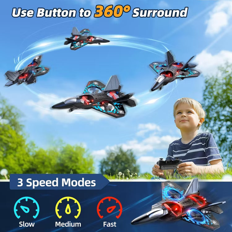 Remote Control Flying Fighter Jet Toy | 360 Degree Flips